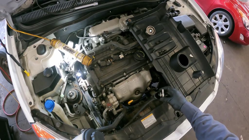 Step 16: Remove the radiator pressure cap