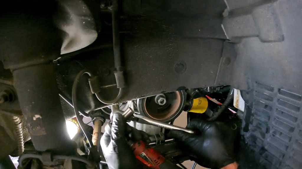 Step 32: Adjust the lower accessory-drive hardware